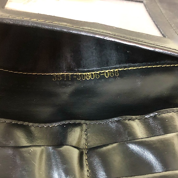 FENDI PEQUIN PECAN Black and Grey Stripe Full Length Trifold Wallet - Picture 8 of 16